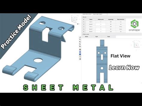 onshape sheet metal model|sheet metal cad software free.